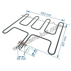 20390029  00001306845 - Résistance de sole 2150W pour cuisinière Godin 102,60 €