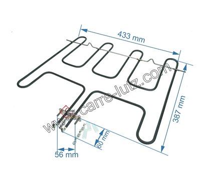 20390029 00001306845 - Résistance de sole 2150W pour cuisinière Godin 102,60 €