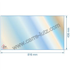 00487 Vitre réfractaire Vitrocéramique 816x436 mm P0051439 Deville 212,60 €