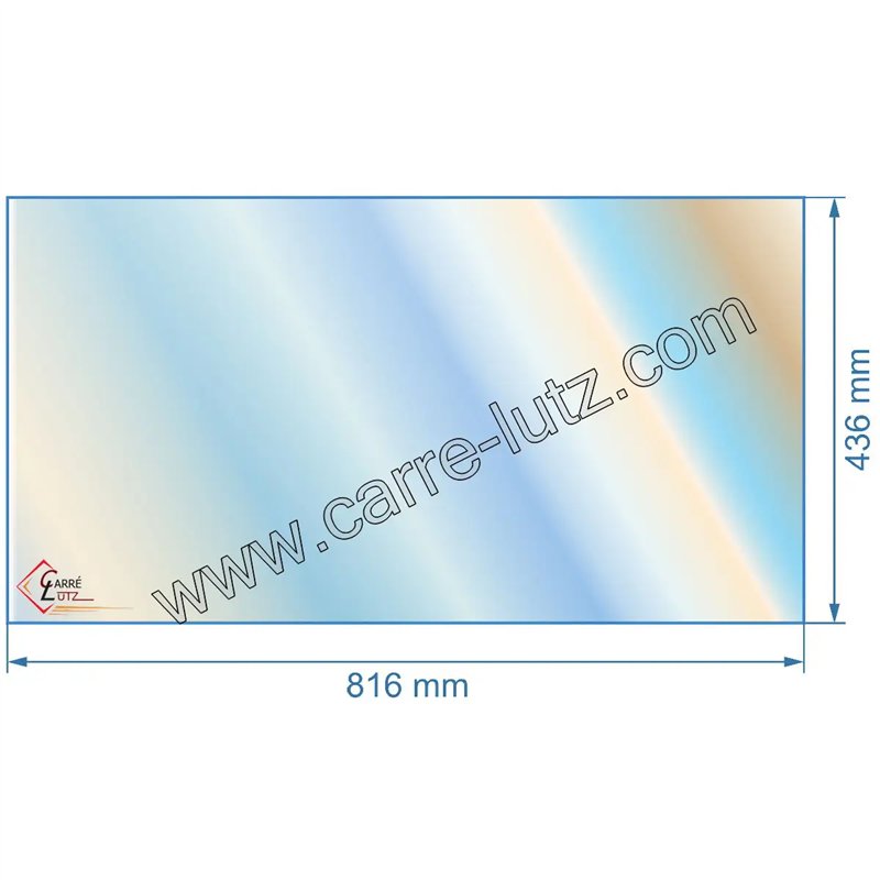 Vitre réfractaire Vitrocéramique 816x436 mm compatible avec Deville - P0051439
