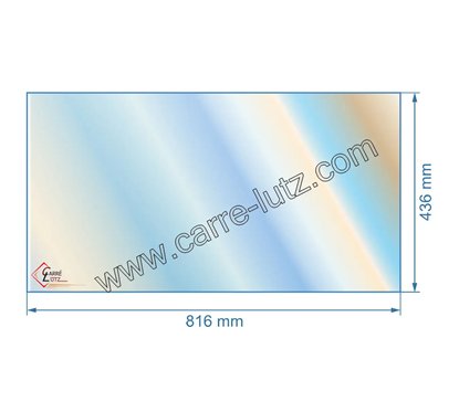 00487  Vitre réfractaire Vitrocéramique 816x436 mm compatible avec Deville - P0051439 150,40 €