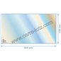 Vitre réfractaire Vitrocéramique 816x436 mm compatible avec Deville - P0051439