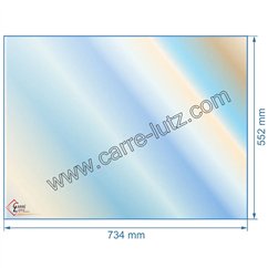 00488 Vitre réfractaire Vitrocéramique 734x552 mm P0052096 non sérigraphiée Deville 196,60 €