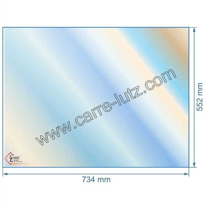 00488  Vitre réfractaire Vitrocéramique 734x552 mm non sérigraphiée compatible avec Deville - P0052096 171,20 €
