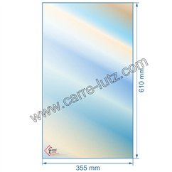 00489  Vitre réfractaire Vitrocéramique 610x355 mm compatible avec Deville - P0051077 91,50 €