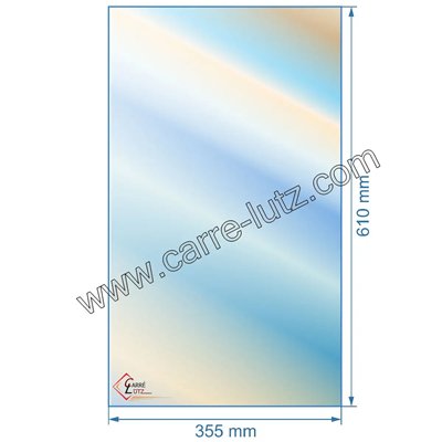 00489  Vitre réfractaire Vitrocéramique 610x355 mm compatible avec Deville - P0051077 91,50 €