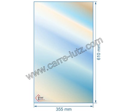 00489 Vitre réfractaire Vitrocéramique 610x355 mm P0051077 Deville 90,80 €