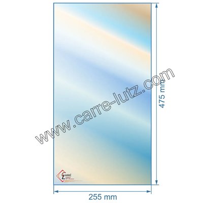 00490  Vitre réfractaire Vitrocéramique 475x255 mm D0026096 Deville 67,40 €