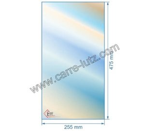 Vitre réfractaire Vitrocéramique 475x255 mm D0026096 Deville