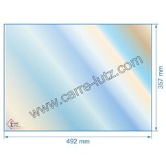 00491  Vitre réfractaire Vitrocéramique 492x357 mm compatible avec Deville - P0052927 72,70 €