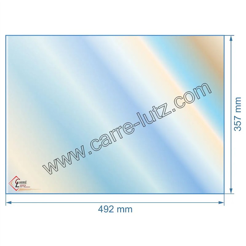 Vitre réfractaire Vitrocéramique 492x357 mm compatible avec Deville - P0052927