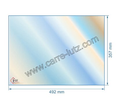 Vitre réfractaire Vitrocéramique 492x357 mm P0052927 Deville