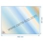 Vitre réfractaire Vitrocéramique 492x357 mm compatible avec Deville - P0052927
