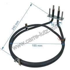 203173  2021693000 - Résistance circulaire 2500W de four Miele  29,10 €