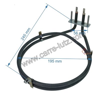 203173  2021693000 - Résistance circulaire 2500W de four Miele  29,10 €