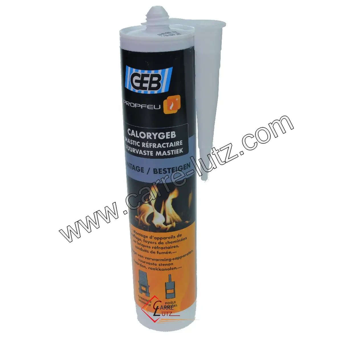 705067  Mastic réfractaire pour fonte 1250°C cartouche 310 ml 15,80 €