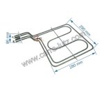 20390050  8049290 - Résistance de voute 2900W de four AMICA, FAR, VALBERG.ESSENTIEL B 25,30 €