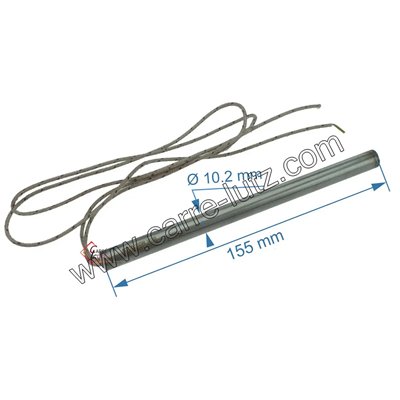 703936  Résistance 300W 10,2 mm longueur 155 mm de poêle à pellet 38,20 €