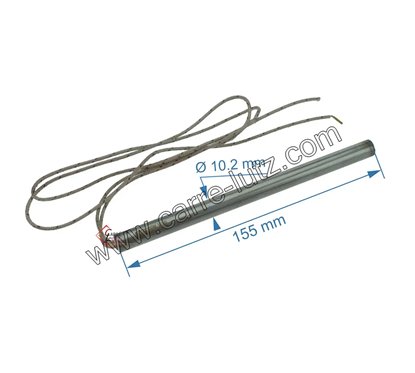 703936  Résistance 300W 10,2 mm longueur 155 mm de poêle à pellet 38,20 €