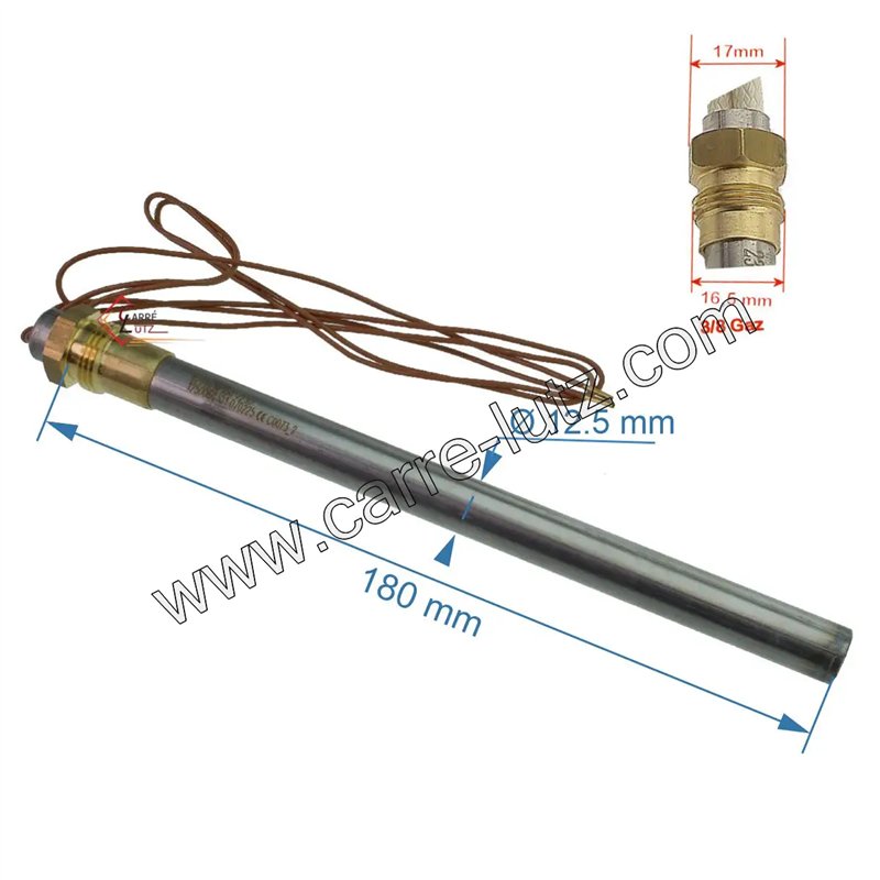 703947  Résistance 350W diamètre 12,5 mm longueur 180 mm de poêle à pellet 42,30 €