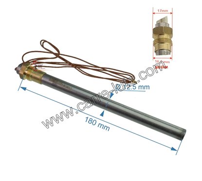 703947 Résistance 350W diamètre 12,5 mm longueur 180 mm de poêle à pellet 42,30 €