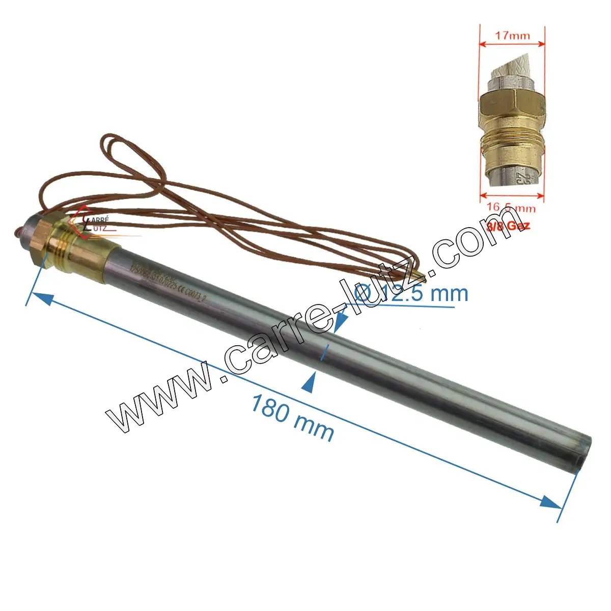 703947 Résistance 350W diamètre 12,5 mm longueur 180 mm de poêle à pellet 42,30 € 703947 Résistance 350W diamètre 12,5 mm longueur 180 mm de poêle à pellet 42,30 €