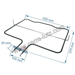 203203  0606048 - Résistance de sole 1800W de four La Germania Bertazzoni 44,70 €