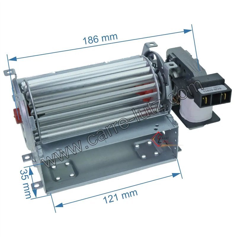 231037  Ventilateur tangentiel 120 mm moteur à droite 1 vitesse 20W 230V 50HZ 36,70 €