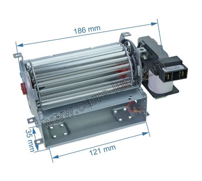 231037  Ventilateur tangentiel 120 mm moteur à droite 1 vitesse 20W 230V 50HZ 36,70 €