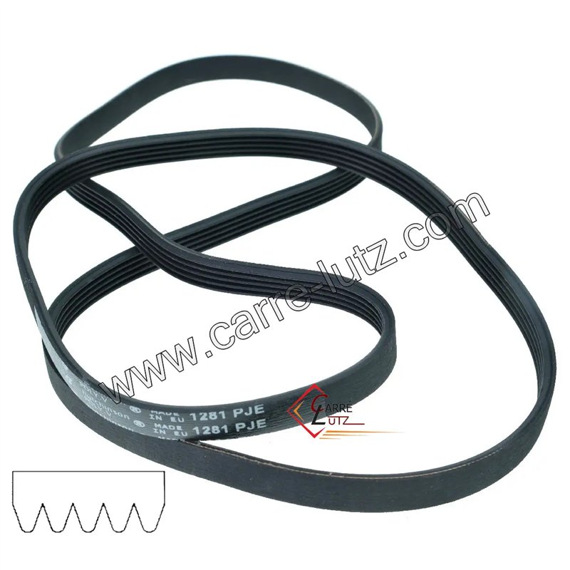 Courroie plate 1281 J5 AS0033314 de lave linge Brandt Courroie plate 1281 J5 AS0033314 de lave linge Brandt