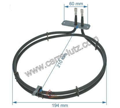 20390067  Résistance circulaire 2100W 865945, 865946, 839747 de four Gorenje  10,90 €