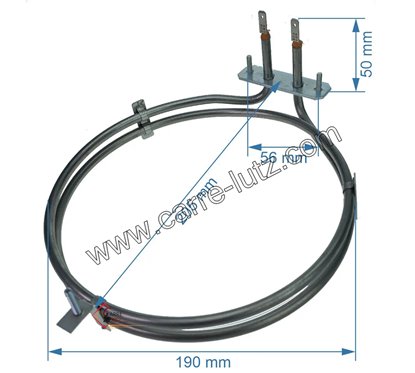 71x1014 - Résistance circulaire 2100W de four CA5C006A7 Fagor Brandt