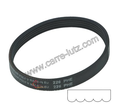726263  491500302 - Courroie plate 226 H5 de sèche linge Arcelik Beko  7,50 €