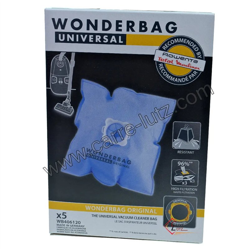 Sacs d'aspirateur par 5 universel Rowenta W108 Sacs d'aspirateur par 5 universel Rowenta W108