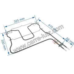 20390048  C00526533 - Résistance de sole 1150W de four Ariston Indesit 11,70 €