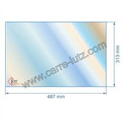 00492  Vitre réfractaire Vitrocéramique 487x313 mm AX912644A Invicta  67,00 €