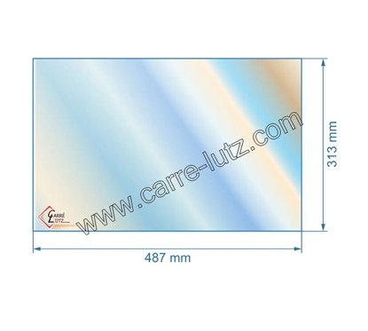 00492 Vitre réfractaire Vitrocéramique 487x313 mm compatible avec Invicta - AX912644A 63,70 €