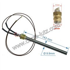 703933  Résistance 250W 9,9 mm longueur 143 mm de poêle à pellet 28,50 €