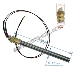 703942 Résistance 350W 12,5 mm longueur 160 mm de poêle à pellet 24,84 €