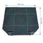 Filtre charbon actif 265 x 235 mm de hotte aspirante﻿﻿ C00081380 Ariston Indesit Scholtes EFF72 Faber﻿ DHK204EA1 Brandt Vedette 