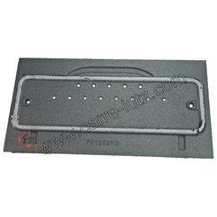 Taque décorée de foyer de poêle compatible avec Invicta Alma - F612621B-C