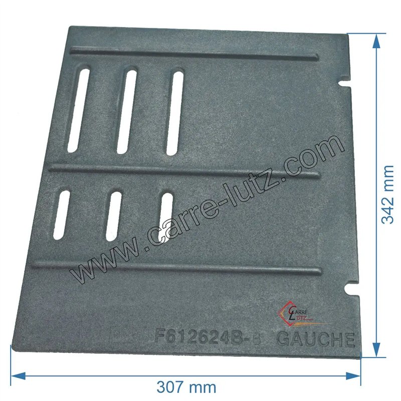 Demie grille de foyer gauche F612624B-B de poêle Invicta Alma Primo