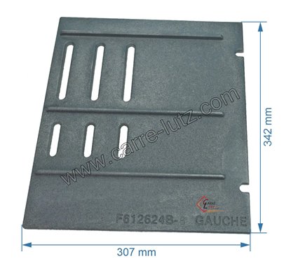 Demie grille de foyer gauche F612624B-B de poêle Invicta Alma Primo