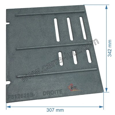 702253  Demie grille de foyer droite F612625B-B de poêle Invicta Alma Primo 83,40 €