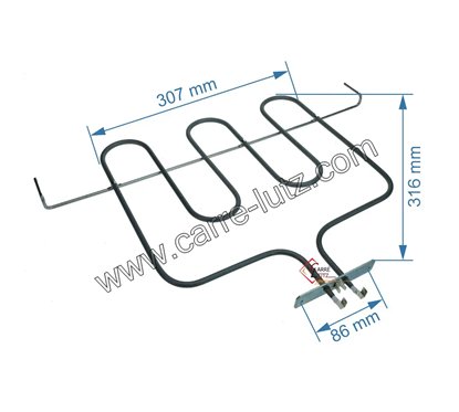 703188  Résistance de sole 1600W de four, 93710119 Candy Rosières 56,00 €