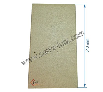 Plaque arriere droite 513 mm vermiculite 808134 Panadero Nevada
