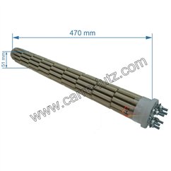 703614  Résistance stéatite 51 X 470 mm 2400W monophasée et triphasée 6 bornes 41,40 €