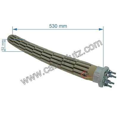 703628  Résistance stéatite 51 x 530 mm 3600W monophasée et triphasée 6 bornes 43,60 €