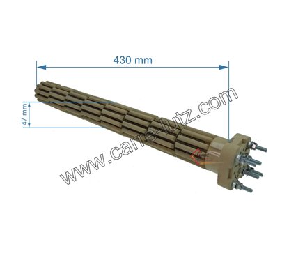 703779  Résistance de chauffe eau stéatite tête carrée diamètre 47 mm 2000W monophasé et triphasée  36,30 €