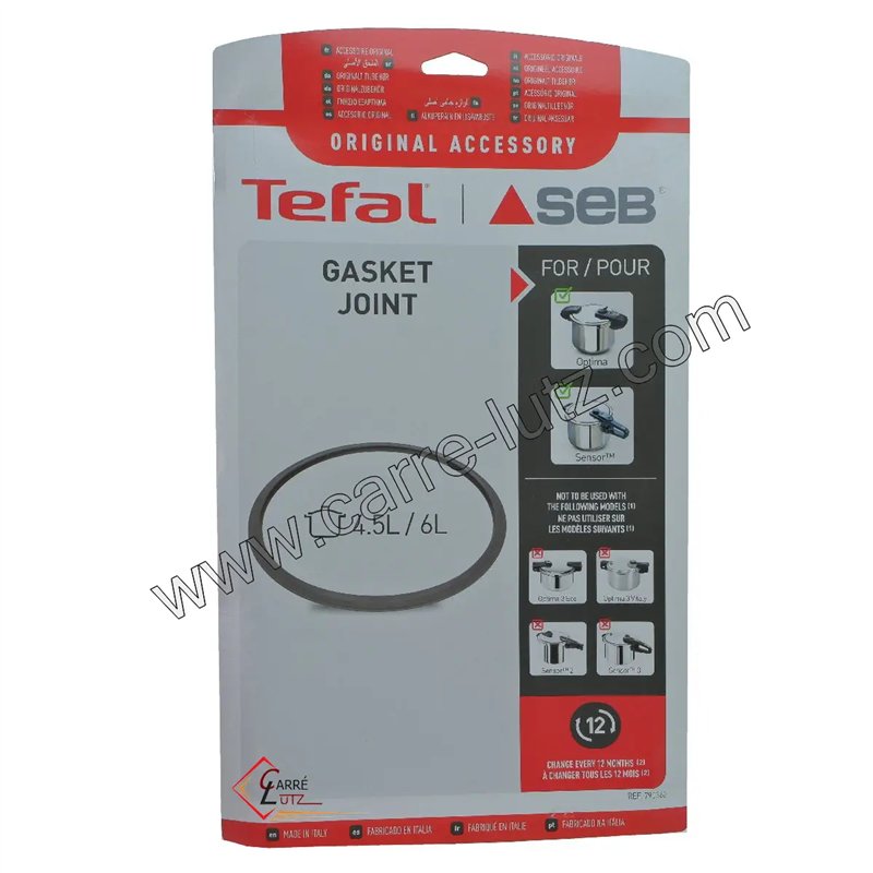 SEB790362 Joint d'autocuiseur 3 4,5 6 litres Seb Sensor inox 22,30 € SEB790362 Joint d'autocuiseur 3 4,5 6 litres Seb Sensor inox 22,30 €